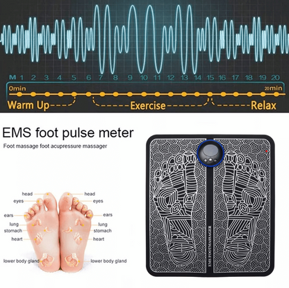 Elektrische EMS-Fußmassagematte mit 9 Intensitätsstufen