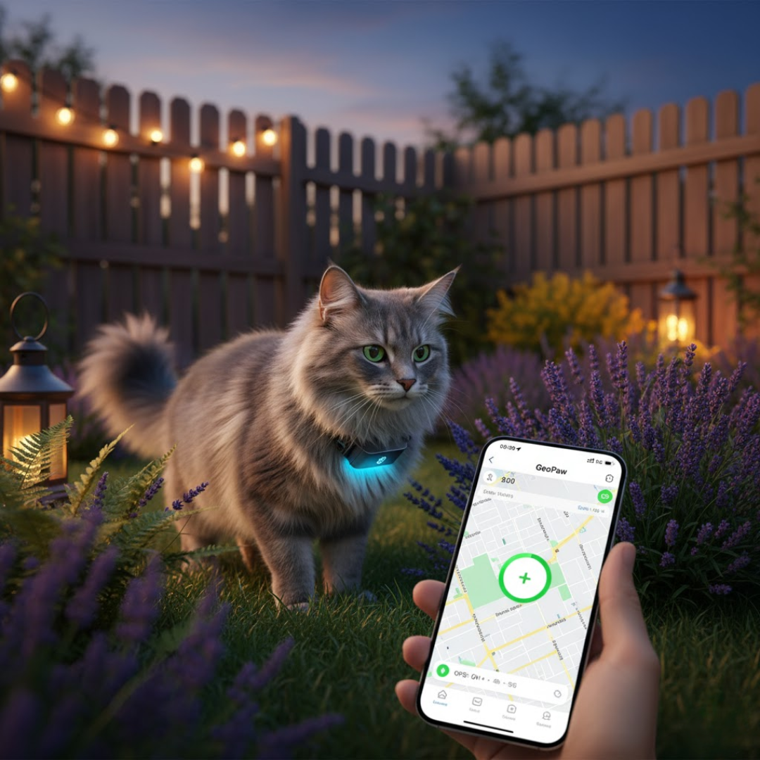GPS-Tracker-Halsband mit Echtzeit-Ortung
