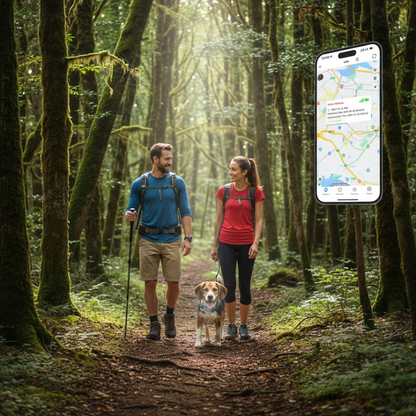 GPS-Tracker-Halsband mit Echtzeit-Ortung