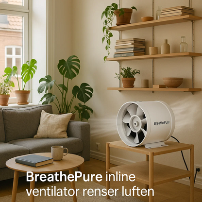 Rohrventilator mit Sieben Flügeln Schwarz