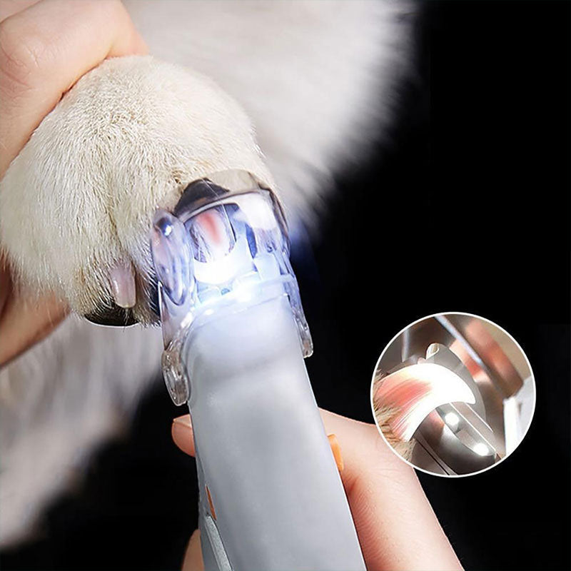 LED-Krallenschere für Hunde und Katzen mit Sicherheitslicht