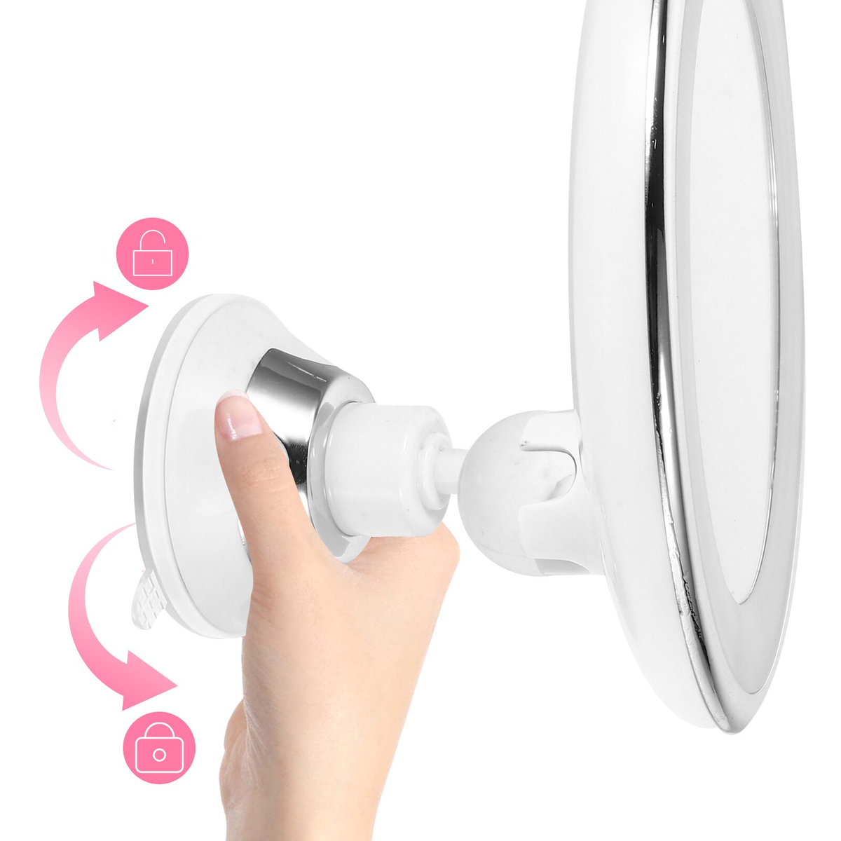 LED-Kosmetikspiegel mit 10-facher Vergrößerung
