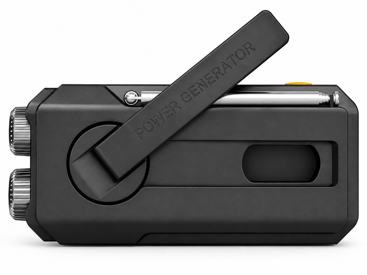 Notfallradio DAB+ mit Solarpanel, Handkurbel & Powerbank – FM Radio, Taschenlampe, Leselampe & SOS