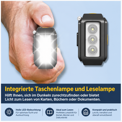 Notfallradio DAB+ mit Solarpanel, Handkurbel & Powerbank – FM Radio, Taschenlampe, Leselampe & SOS