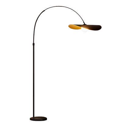 LED-Bogenstehlampe aus Eisen und Acryl mit Höhenverstellung
