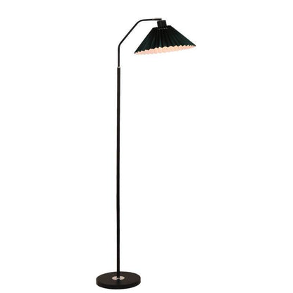 Dimmbare Retro-Stehlampe mit Plisseeschirm aus Stoff 149 cm