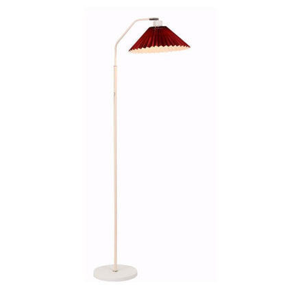 Dimmbare Retro-Stehlampe mit Plisseeschirm aus Stoff 149 cm
