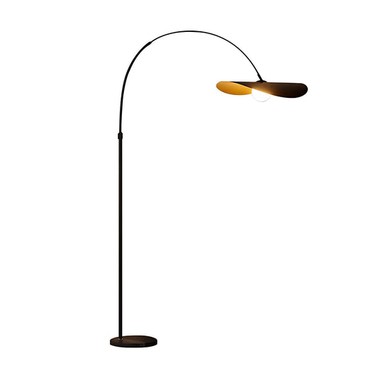 LED-Bogenstehlampe aus Eisen und Acryl mit Höhenverstellung