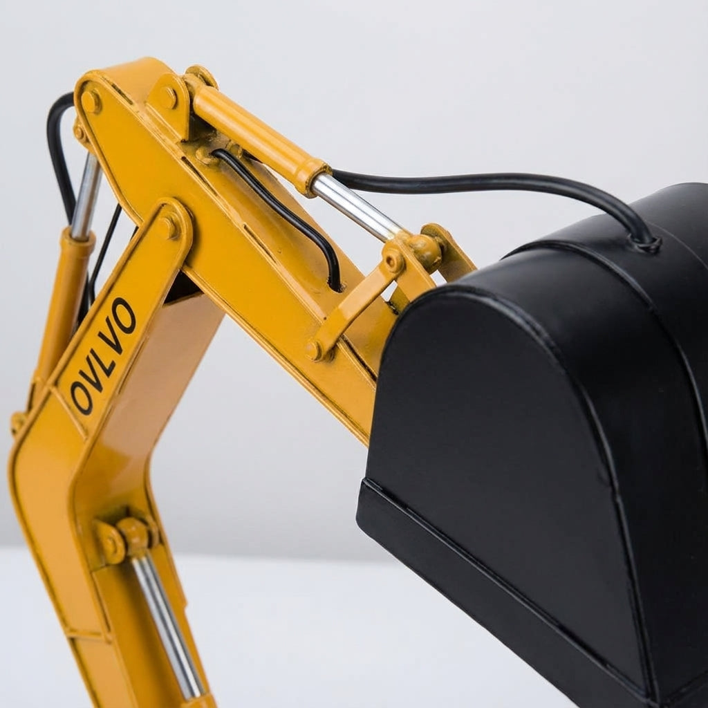 Bagger-Tischlampe mit USB-Anschluss und LED-Beleuchtung