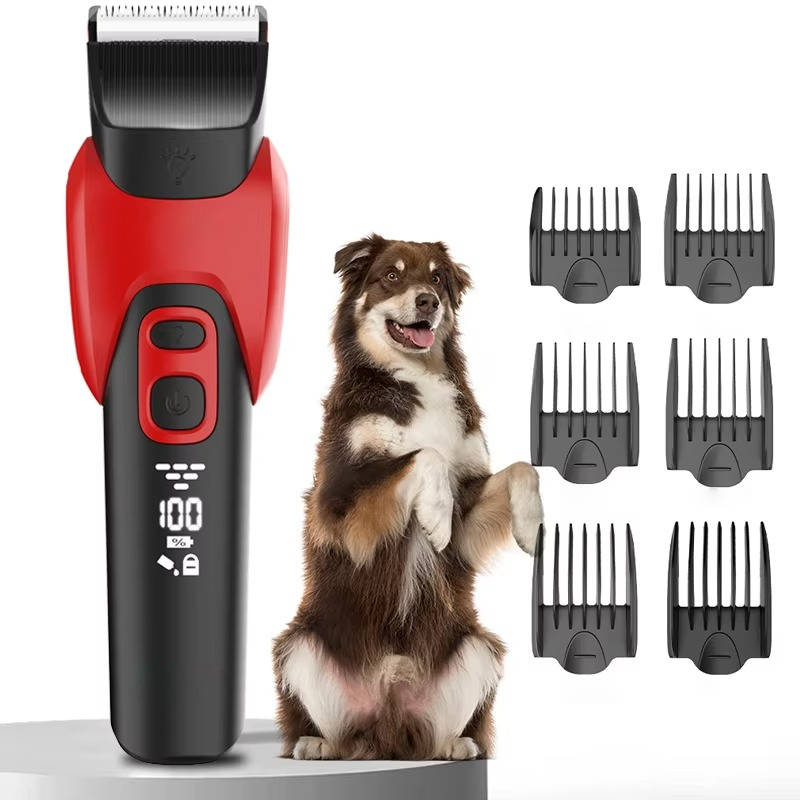 Kabellose Hundeschermaschine mit digitalem Display