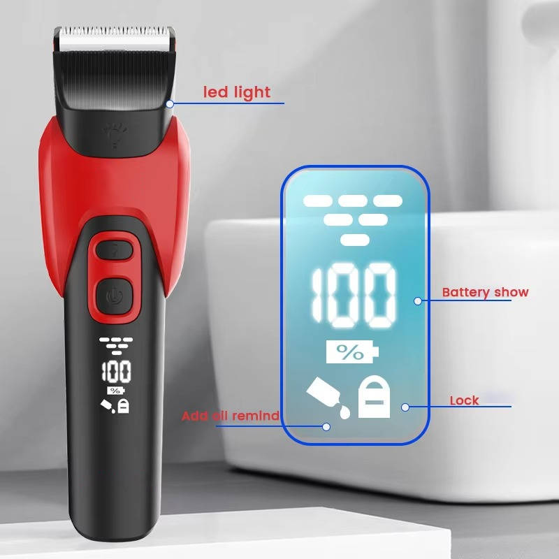 Kabellose Hundeschermaschine mit digitalem Display