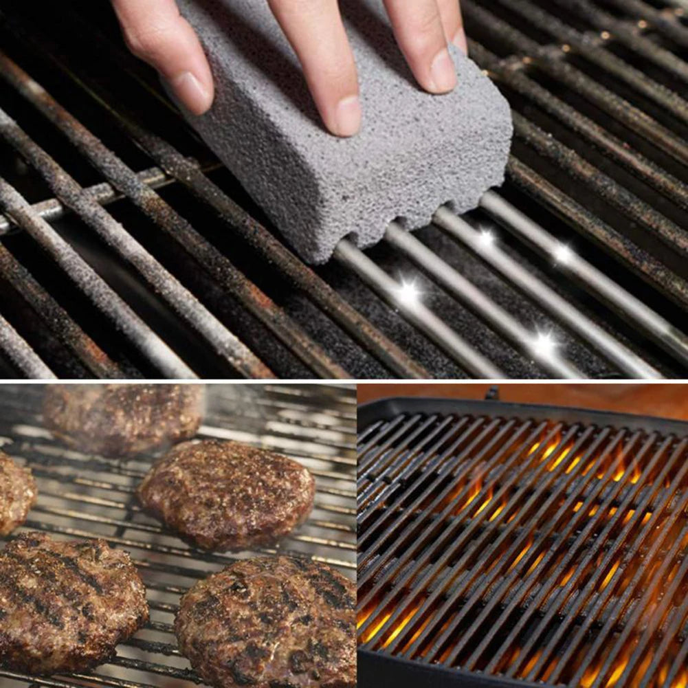 Grillreinigungsstein aus Bimsstein mit rutschfestem Griff