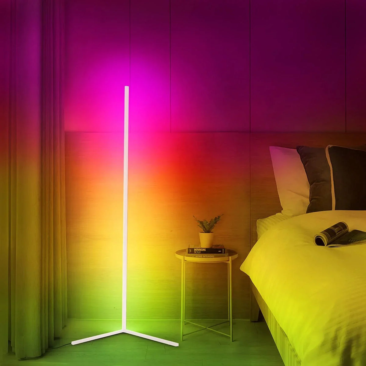 Moderne LED-Eckstehlampe mit Dimmfunktion 142 cm