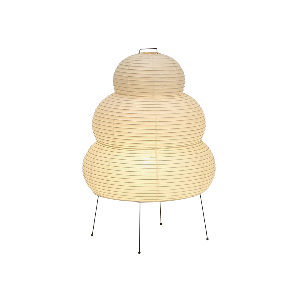 Reispapier-Stehleuchte Ø101,6 cm x H58,4 cm in Weiß mit Dimmfunktion