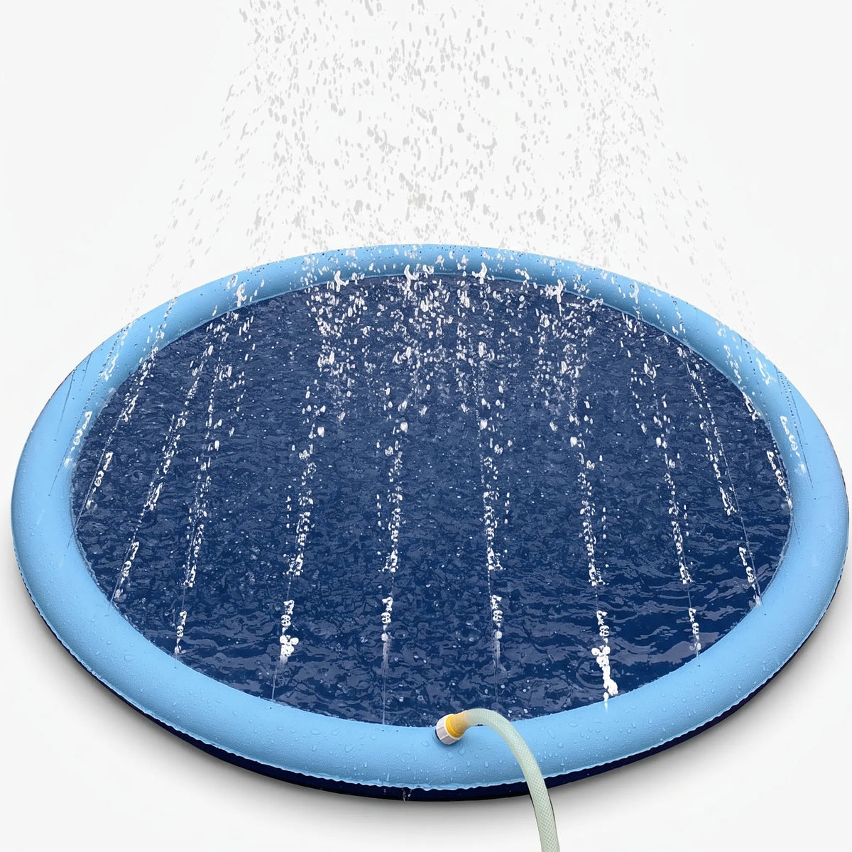 Runde Wasserspielmatte mit Sprinklern und Rand