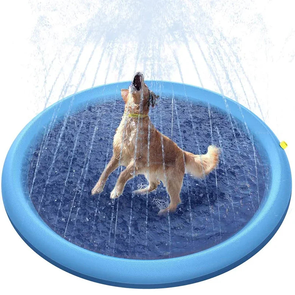 Runde Wasserspielmatte mit Sprinklern und Rand