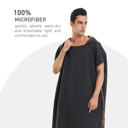 Schnelltrocknender Surfponcho mit Kapuze