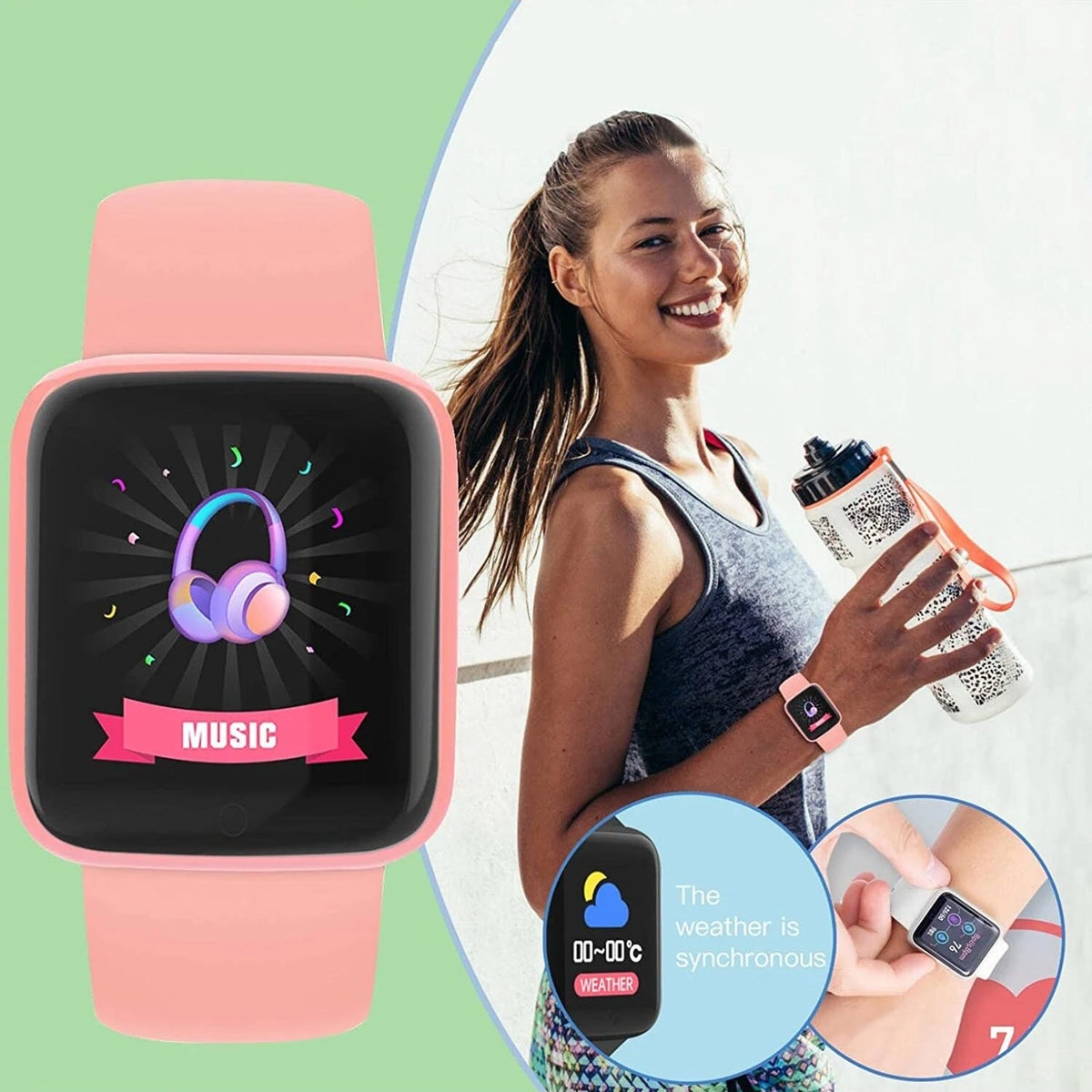Smartwatch mit Fitness-Tracker, Herzfrequenzmesser, Schlafanalyse & Nachrichtenanzeige