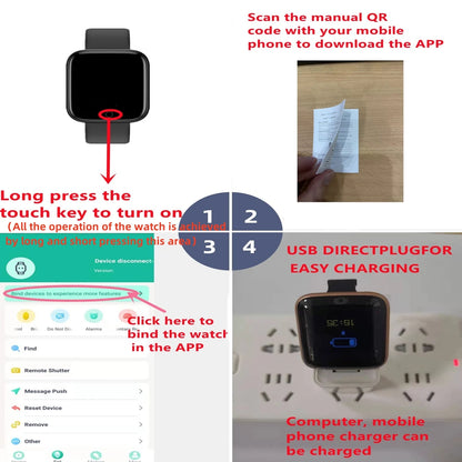 Smartwatch mit Fitness-Tracker, Herzfrequenzmesser, Schlafanalyse & Nachrichtenanzeige