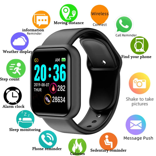 Smartwatch mit Fitness-Tracker, Herzfrequenzmesser, Schlafanalyse & Nachrichtenanzeige