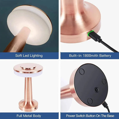 Dimmbare LED-Tischleuchte mit Touch-Bedienung 22 cm