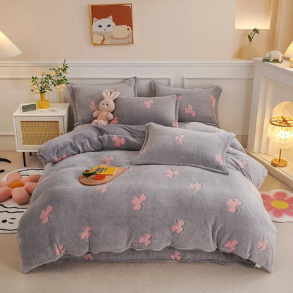 Winter-Bettbezug aus Teddy-Fleece mit Reißverschluss