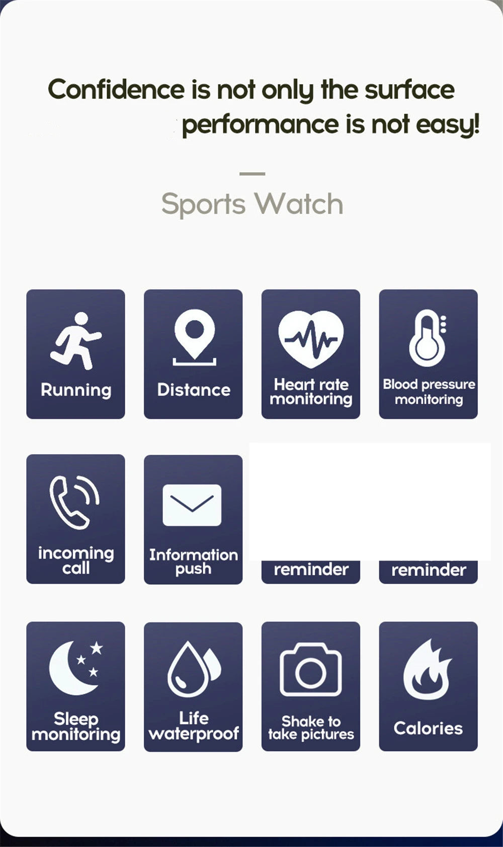 Smartwatch mit Fitness-Tracker, Herzfrequenzmesser, Schlafanalyse & Nachrichtenanzeige