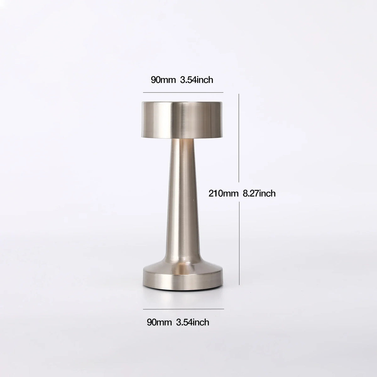 Kabellose Tischleuchte aus Metall mit USB-Ladefunktion 22 cm