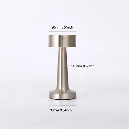 Kabellose Tischleuchte aus Metall mit USB-Ladefunktion 22 cm