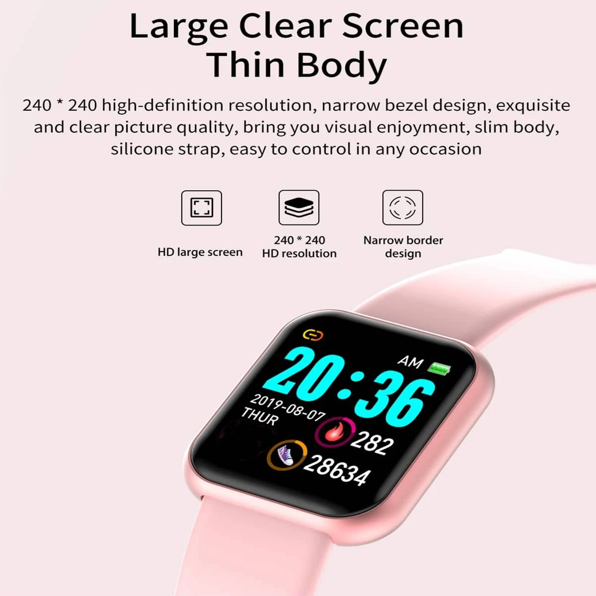 Smartwatch mit Fitness-Tracker, Herzfrequenzmesser, Schlafanalyse & Nachrichtenanzeige