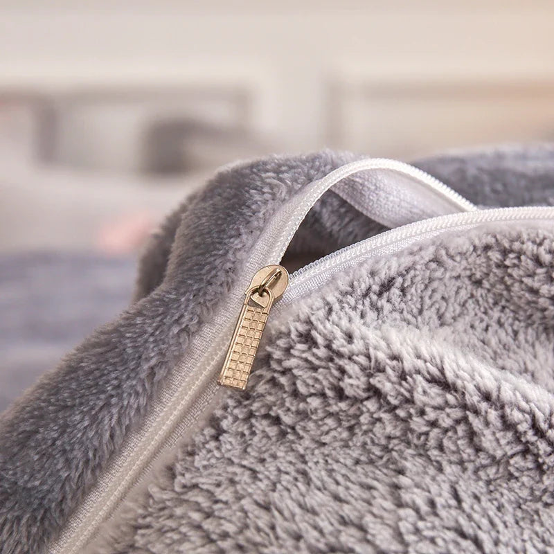 Winter-Bettbezug aus Teddy-Fleece mit Reißverschluss