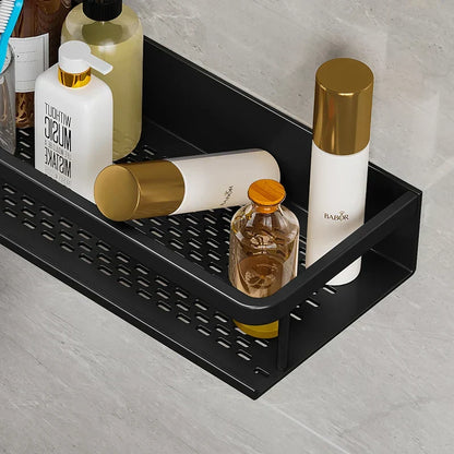 Aluminium Duschregal mit Wandmontage Schwarz