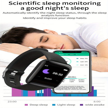 Smartwatch mit Fitness-Tracker, Herzfrequenzmesser, Schlafanalyse & Nachrichtenanzeige