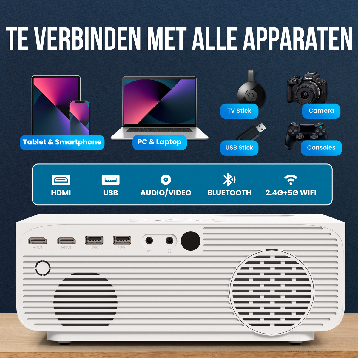 Full HD Mini-Beamer mit WiFi und Bluetooth SP280