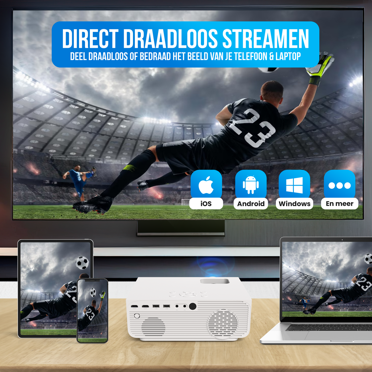 Full HD Mini-Beamer mit WiFi und Bluetooth SP280