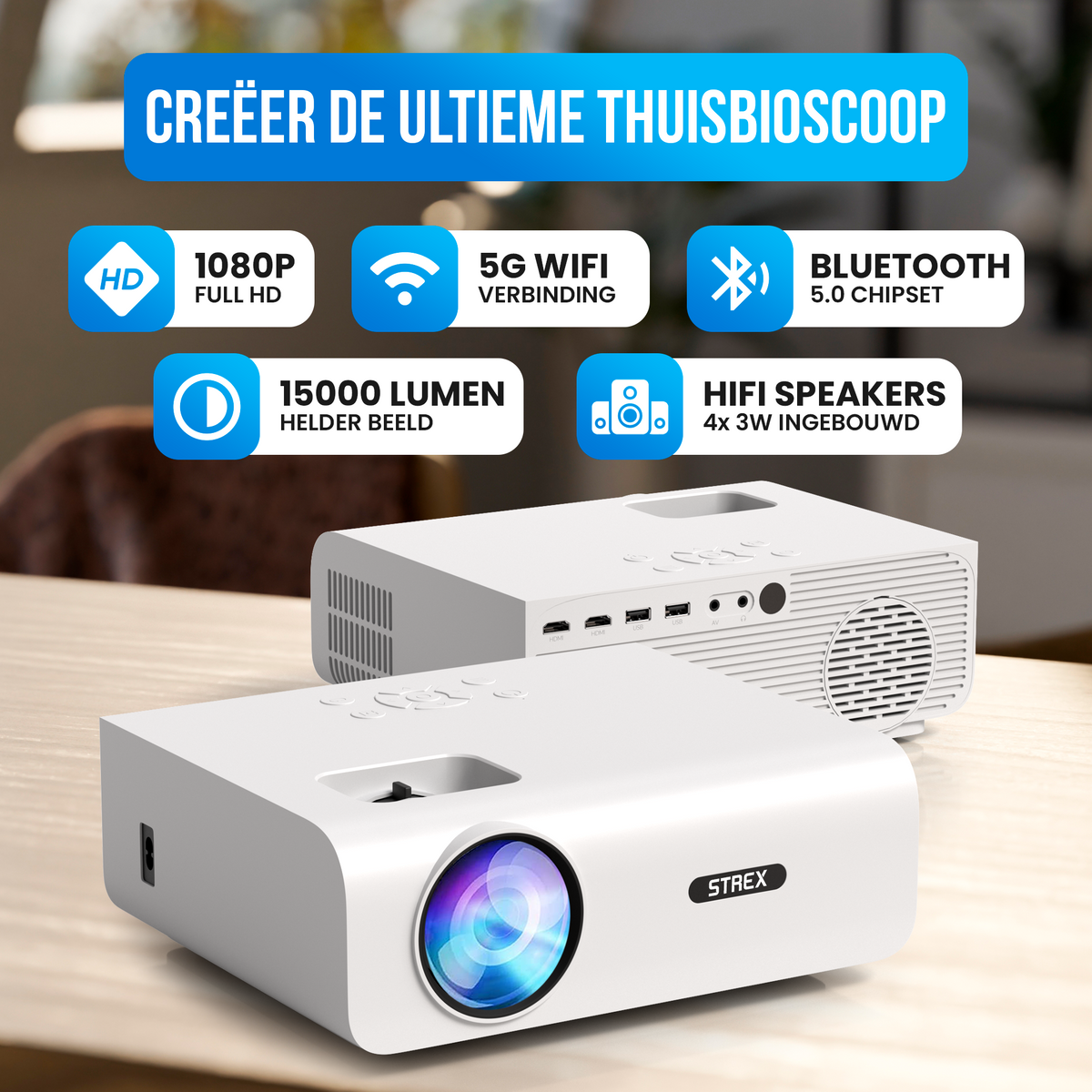 Full HD Mini-Beamer mit WiFi und Bluetooth SP280