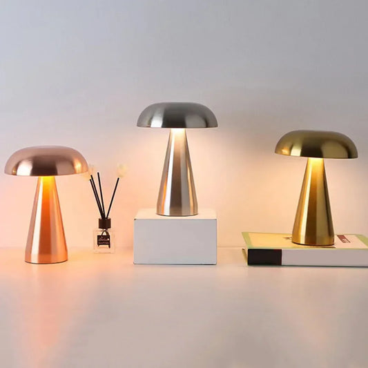 Drahtlose LED-Pilztischlampe mit Berührungssteuerung