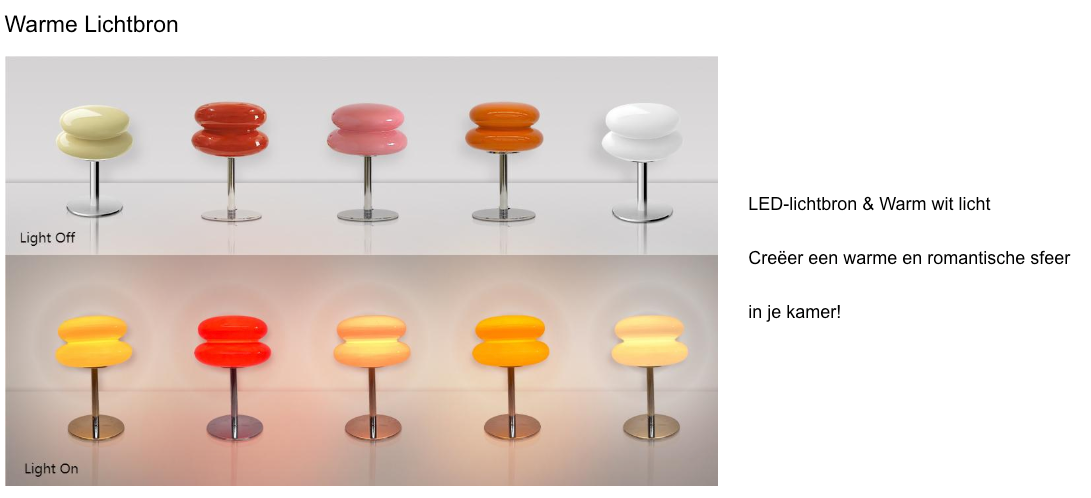 Bauhaus-Tischleuchte aus Glas mit Dimmbarem LED-Licht