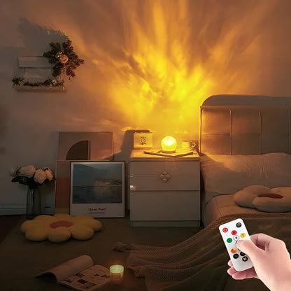 Kristall-Projektionslampe mit 360°-Drehung und Dimmfunktion