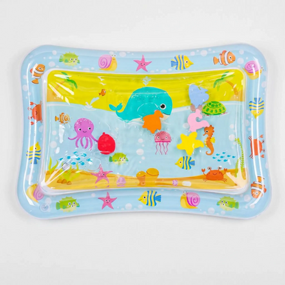 Sensorische Wasserspielmatte mit Fischmotiven für Haustiere