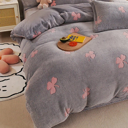 Winter-Bettbezug aus Teddy-Fleece mit Reißverschluss