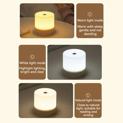 Dimmbare LED-Nachttischlampe mit USB-Anschluss und Touch-Steuerung