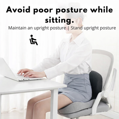 Ergonomisches Memory-Foam-Sitzkissen mit Antirutsch-Unterseite