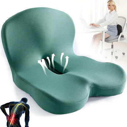 Ergonomisches Memory-Foam-Sitzkissen mit Antirutsch-Unterseite
