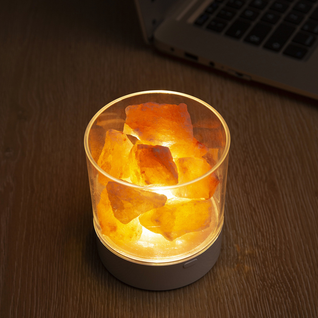 Dimmbare Himalaya-Salzlampe mit Touch-Bedienung