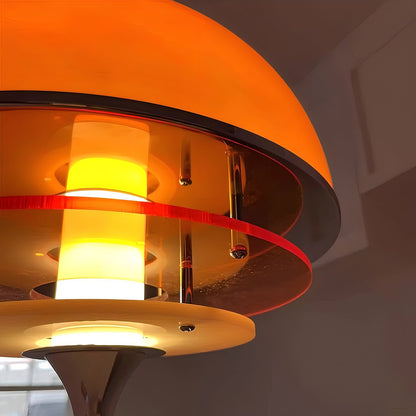 Bauhaus-Tischleuchte mit Acrylscheiben und LED
