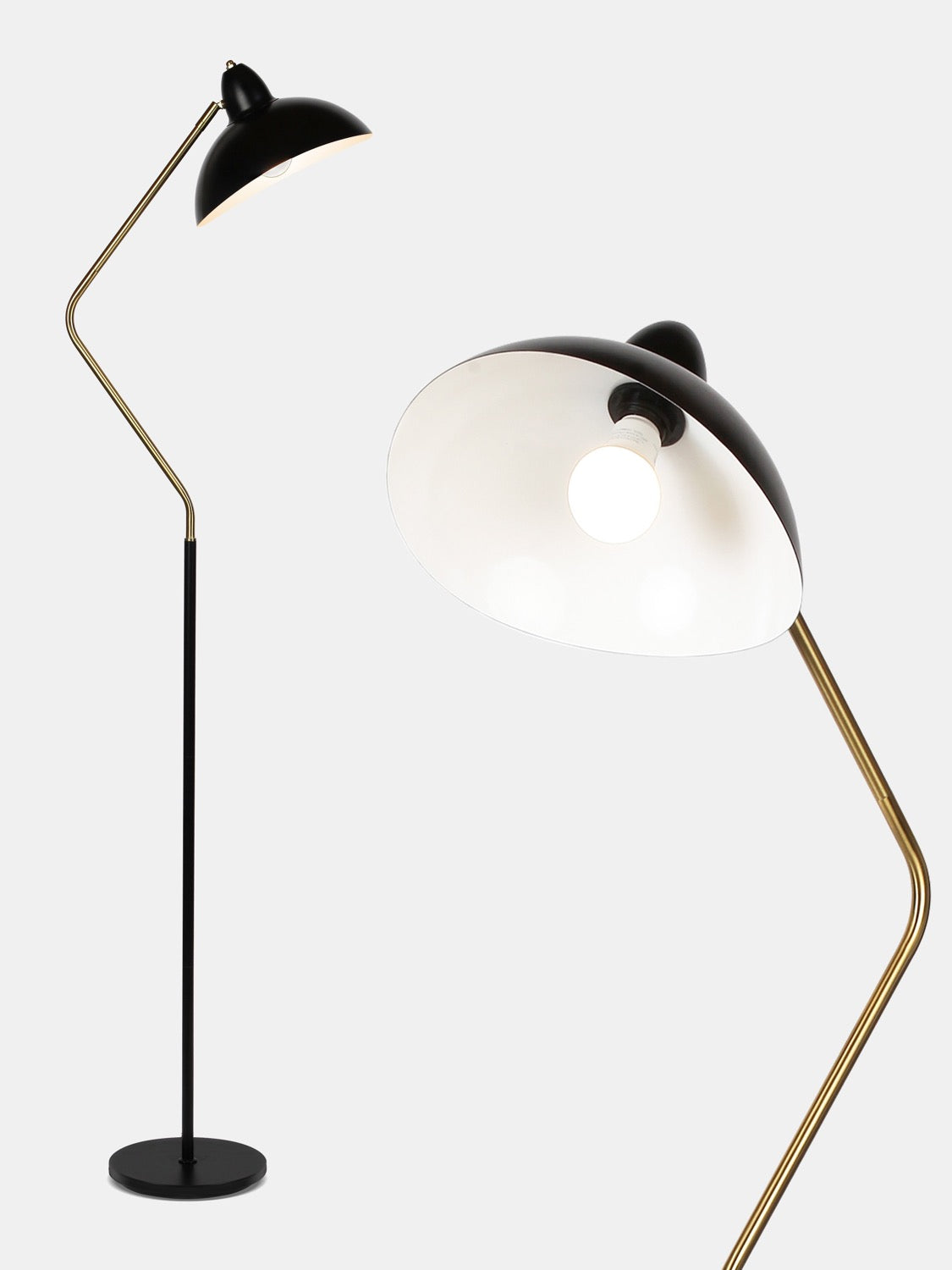 Moderne LED-Bogenlampe mit schwenkbarem Lampenkopf