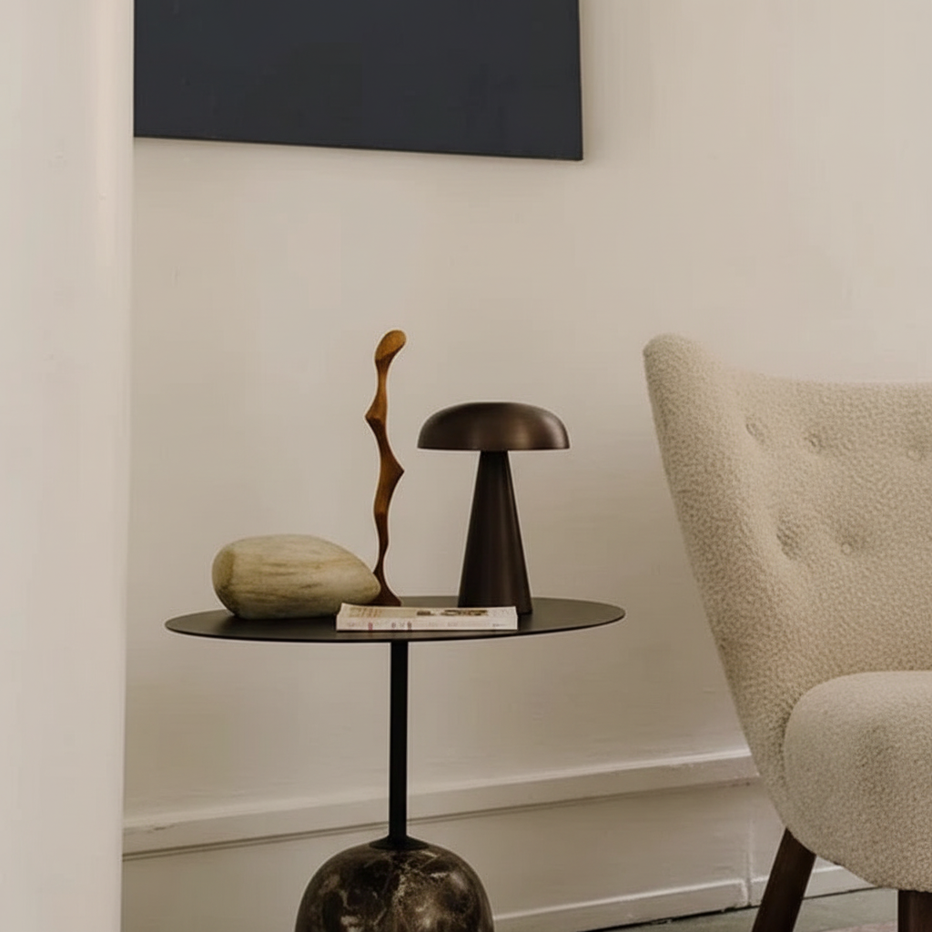 Dimmbare LED-Tischlampe in Pilzform mit Touch-Bedienung