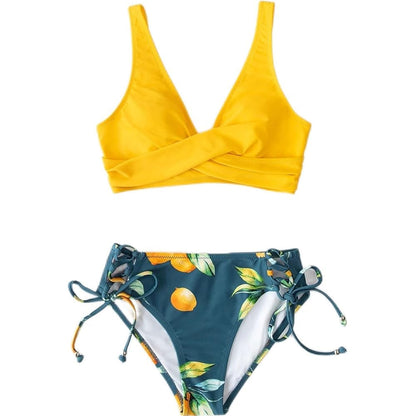 Damen-Bikini mit Wickeloptik und Schnürung