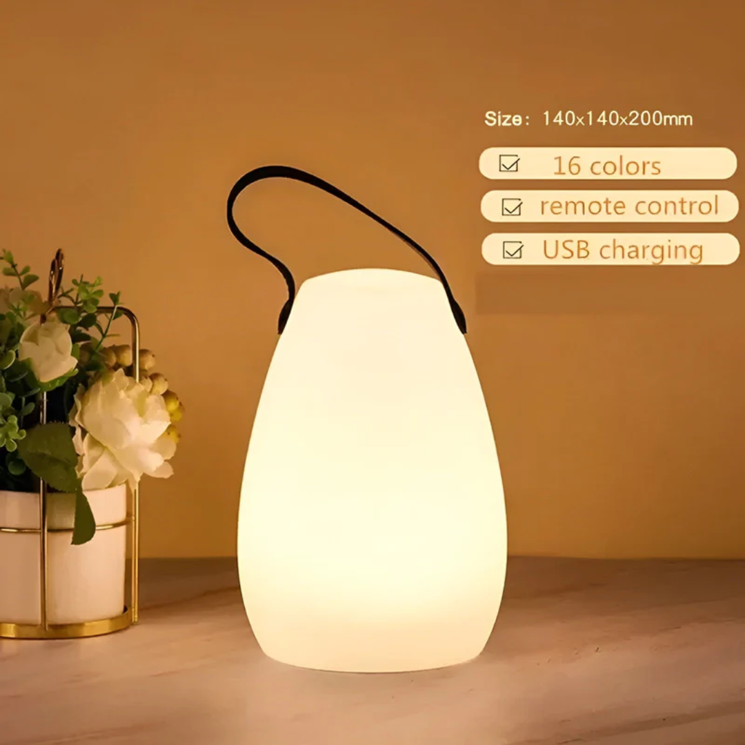 Kabellose LED-Tischleuchte mit Dimmfunktion und Farbwechsel